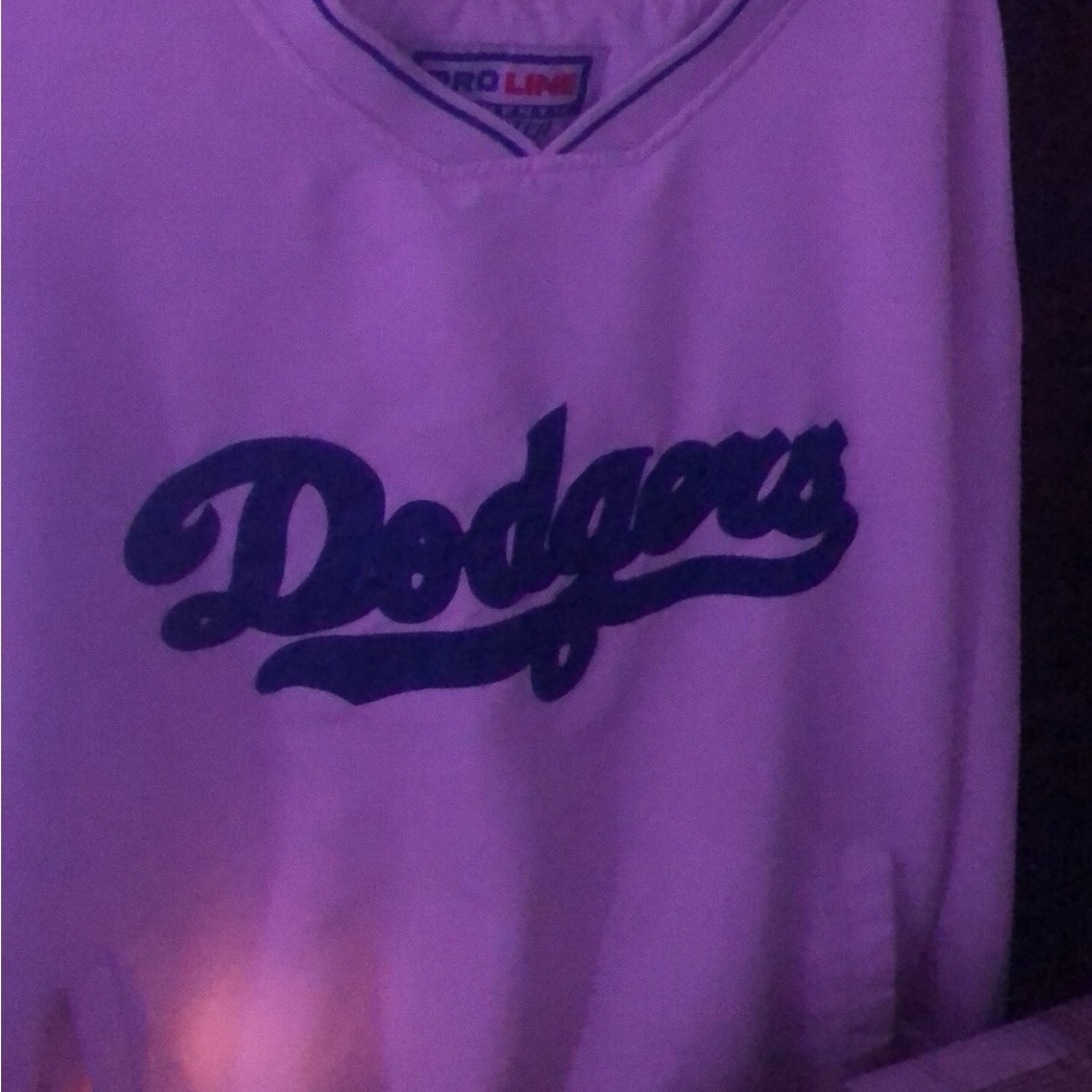 dodger windbreaker size large, used a few times doesnt fit me